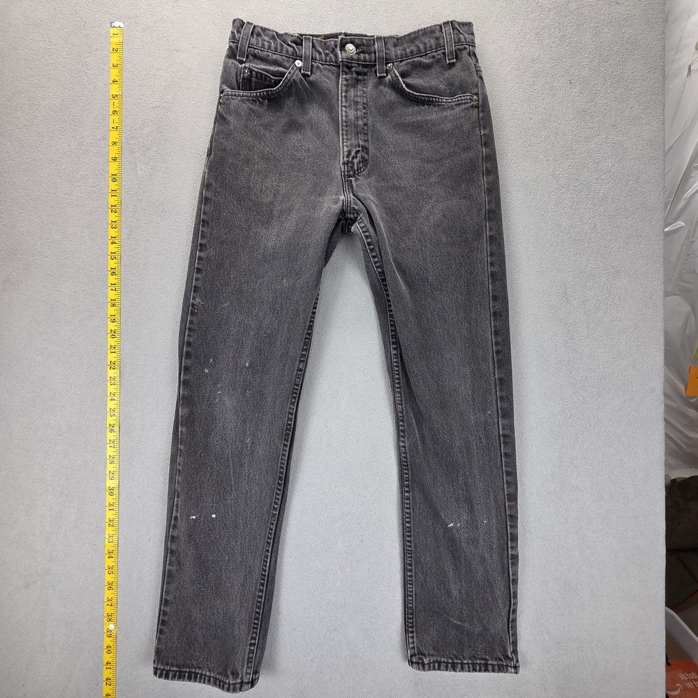 VTG Levis 505 Jeans Mens Gray Med Wash Straight Denim Zip Fly USA Fits 29x29